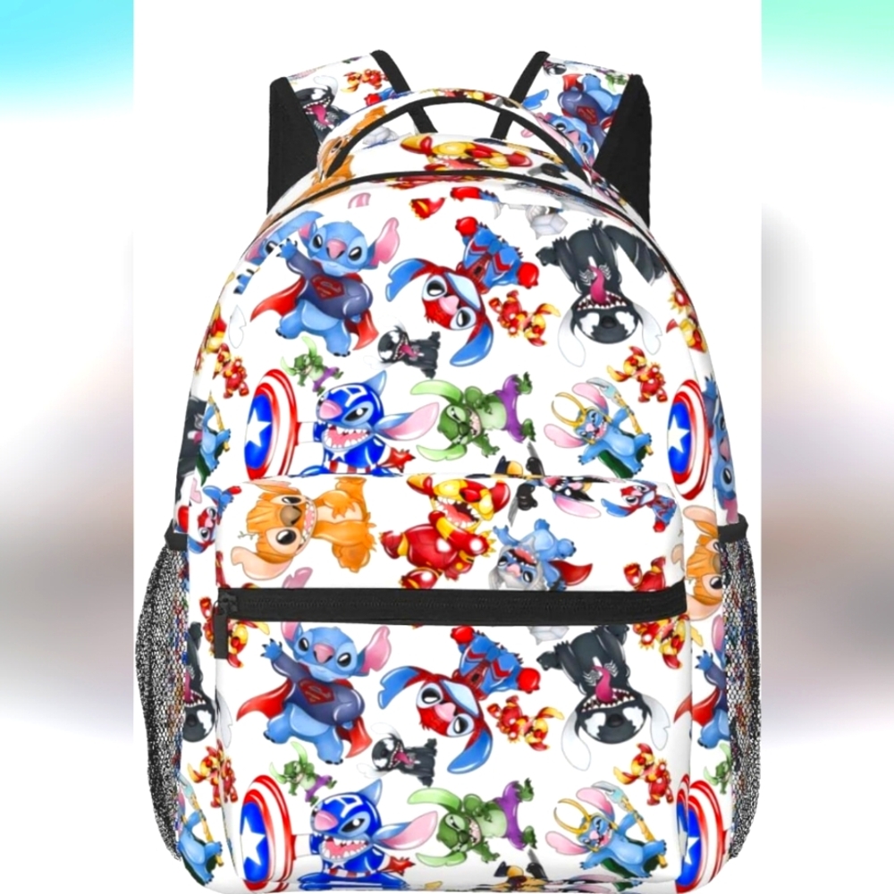 Stitch Backpack - Bookbag- 16 Inch Double Strap- Boys/ Girls
